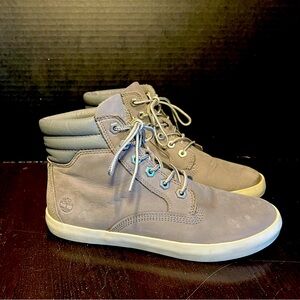 Timberland Dausette Women Size 7 Gray Nubuck Ortholite High Top Sneaker Boot